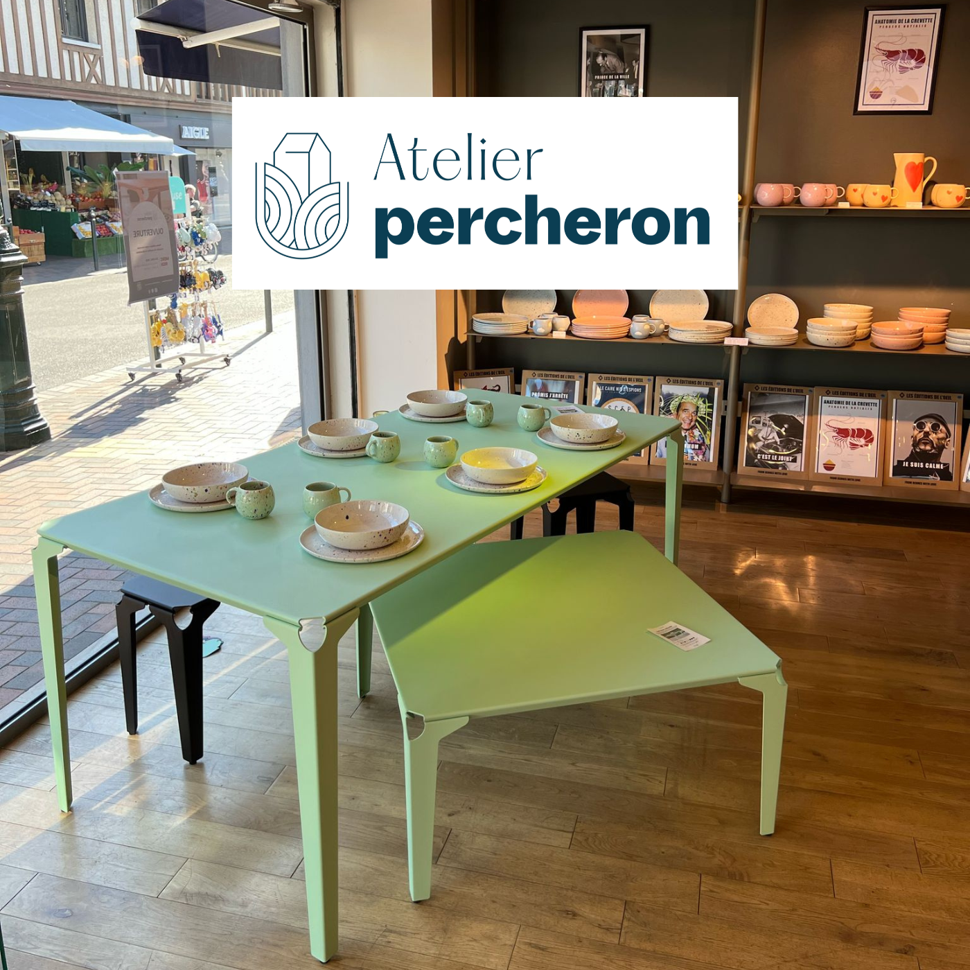 vue du magasin de Cabourg depuis la boutique