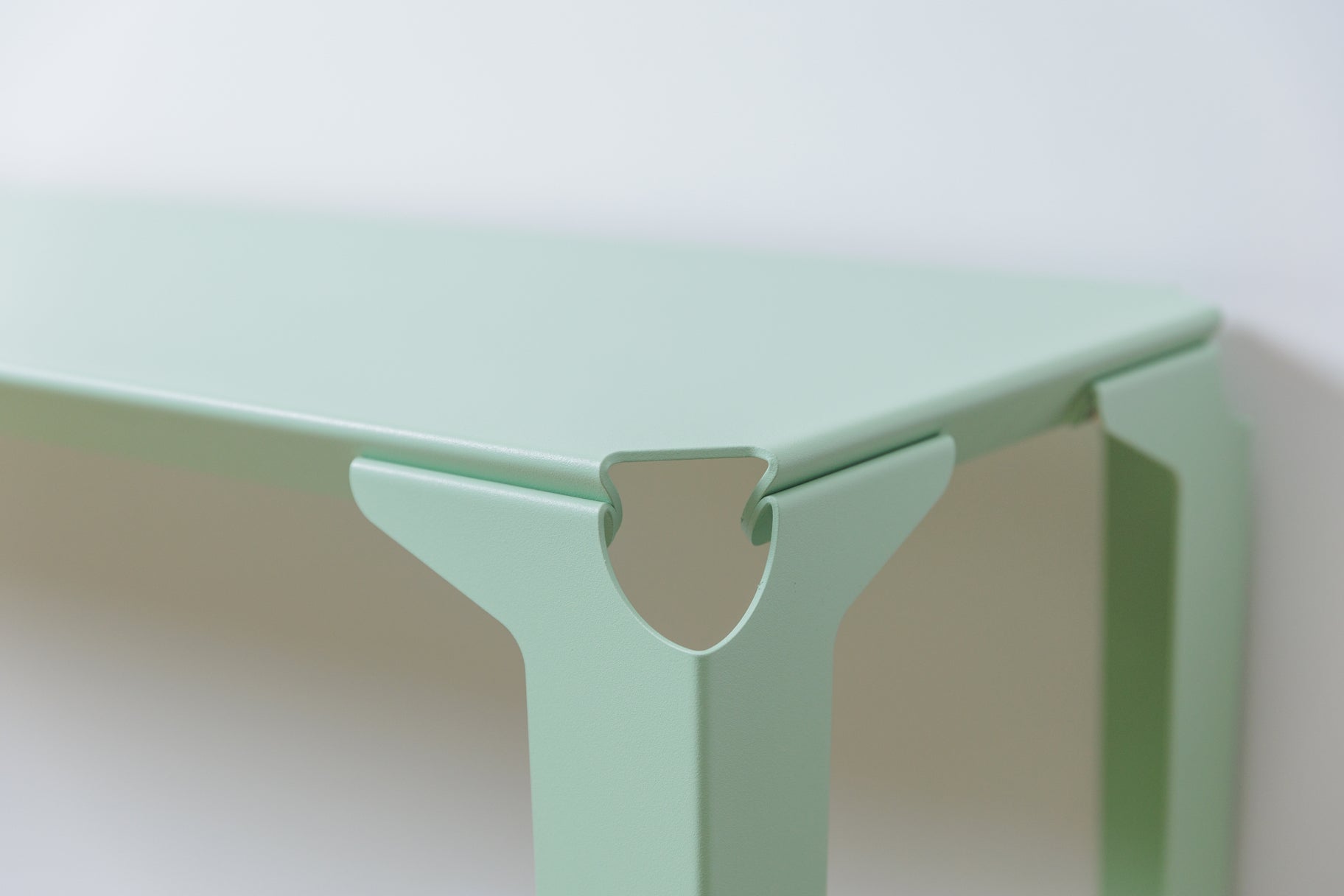 console acier chantilly vert pastel