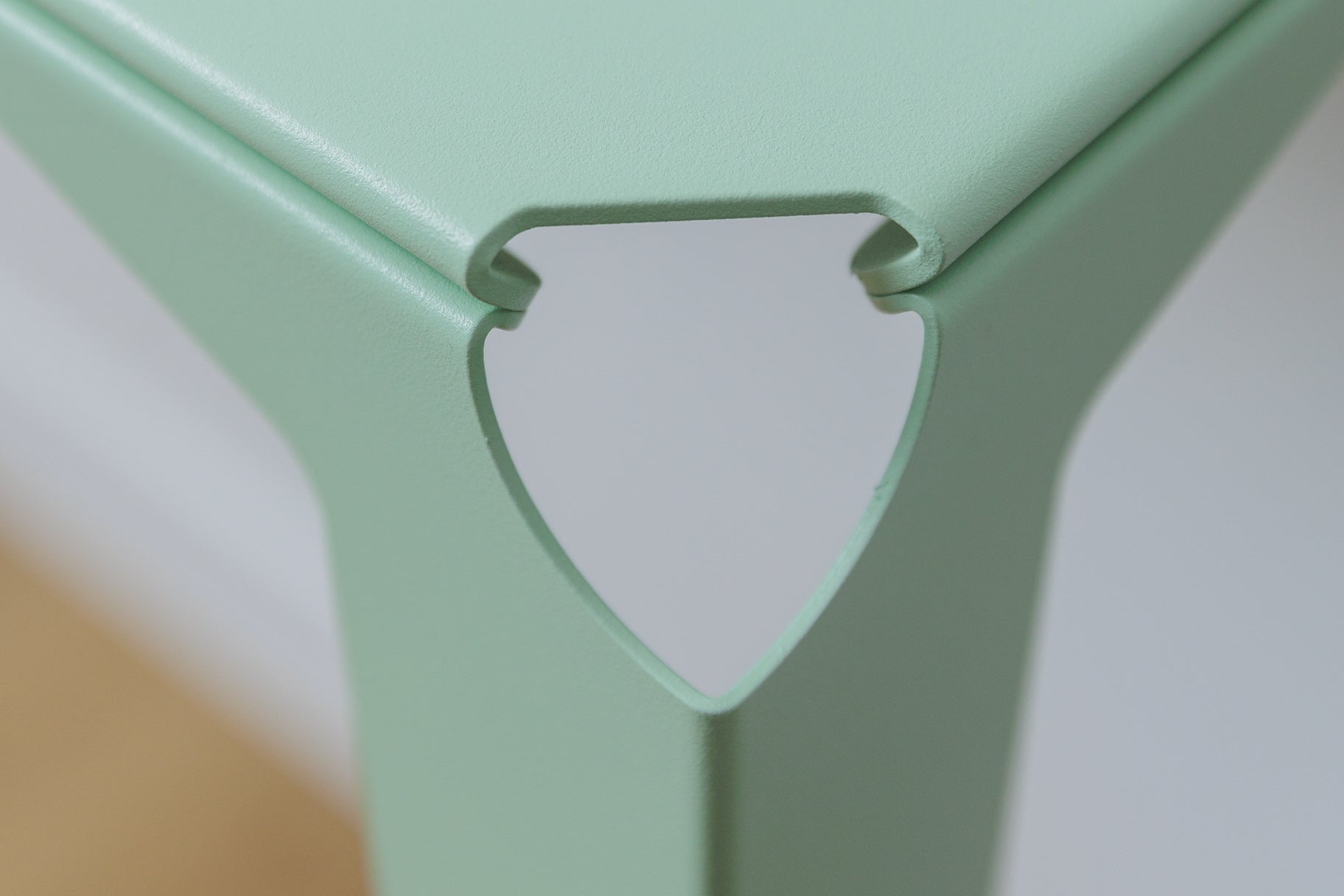 Tabourets Pontivy acier de couleur vert pastel