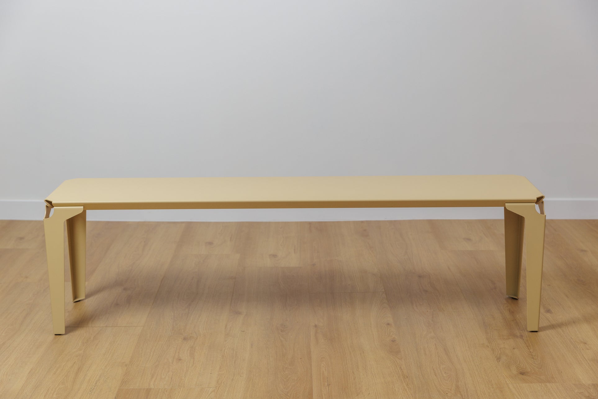 Banc acier thermolaqué beige Toulouse - Atelier percheron