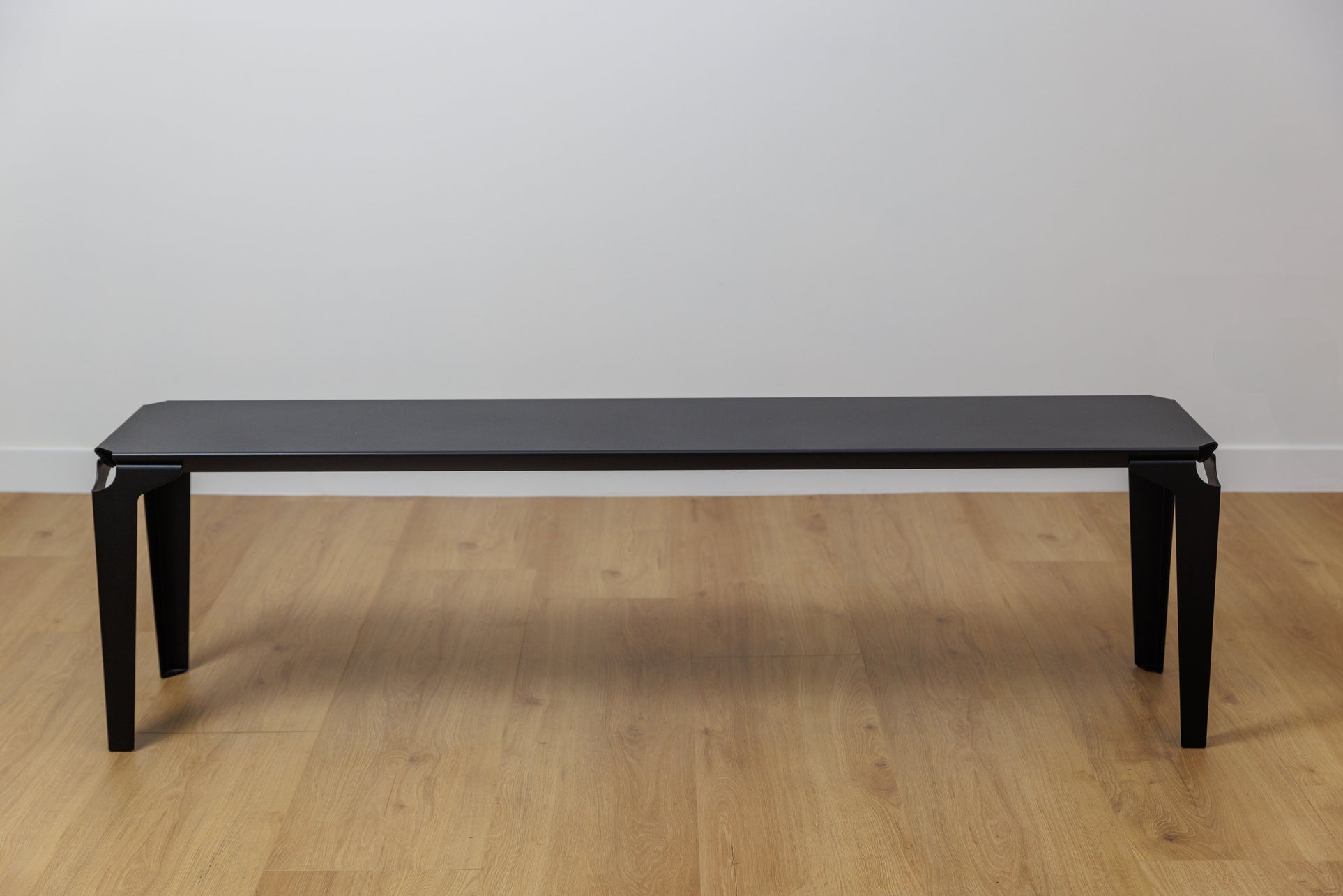 Banc acier thermolaqué noir Toulouse - Atelier percheron