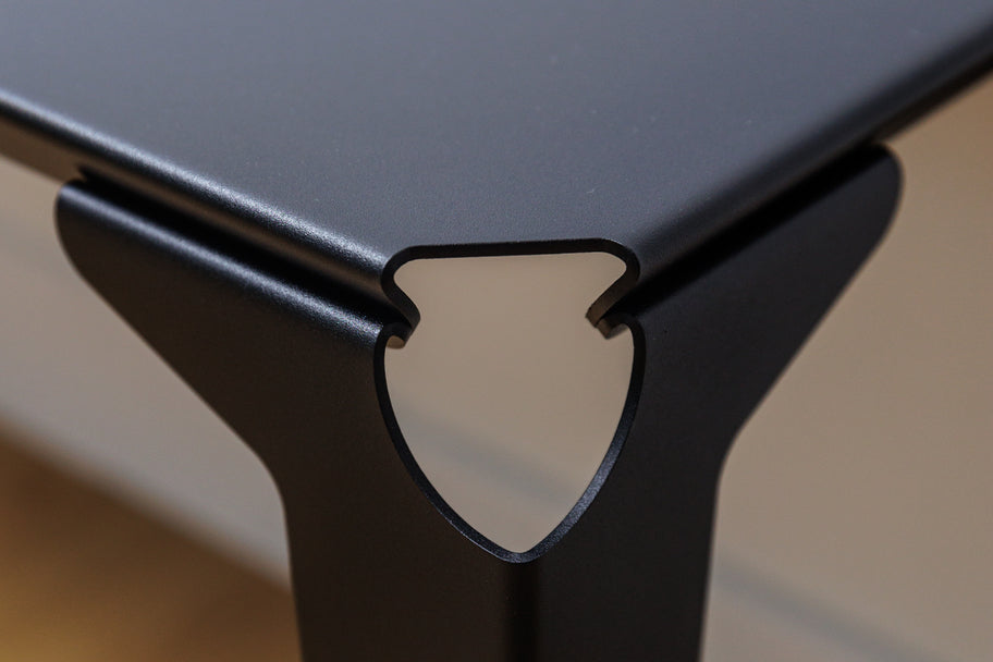 Banc acier thermolaqué noir Toulouse - Atelier percheron