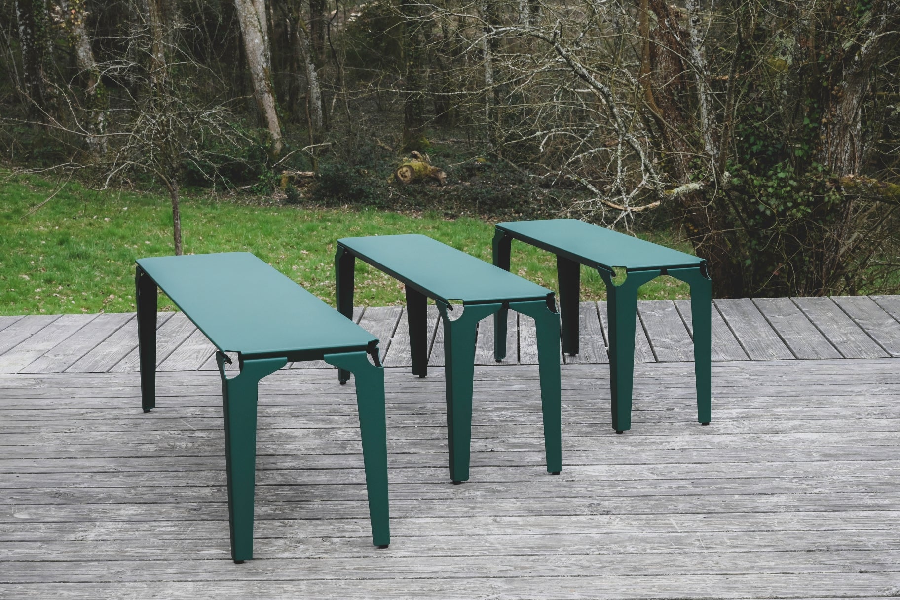 3 banc Toulouse dans différentes tailles