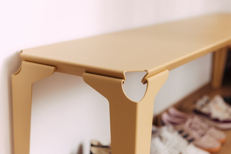 Banc acier thermolaqué beige Toulouse - Atelier percheron